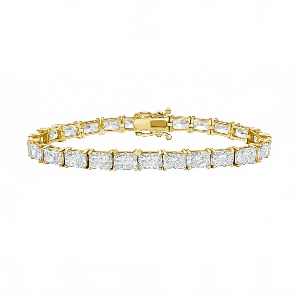 NEW DIANA M JEWELS women's radiant lab-grown diamond bracelet (35.00 ct) - signa